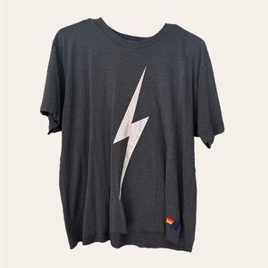 Aviator Nation Bolt Boyfriend Tee - Charcoal Size L